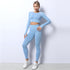 Breathable Sports Seamless Knit Yoga Wear leggings Suit Set Breathable Sports Seamless Knit Yoga Wear leggings Suit Set Fashion-booth