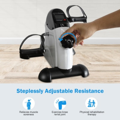 Mini Exercise Bike Rehabilitation Training Walking Machine Home Rehabilitation Maximum Weight 120KG With Electronic Display And Instep Restraint Strap - Fashion-booth