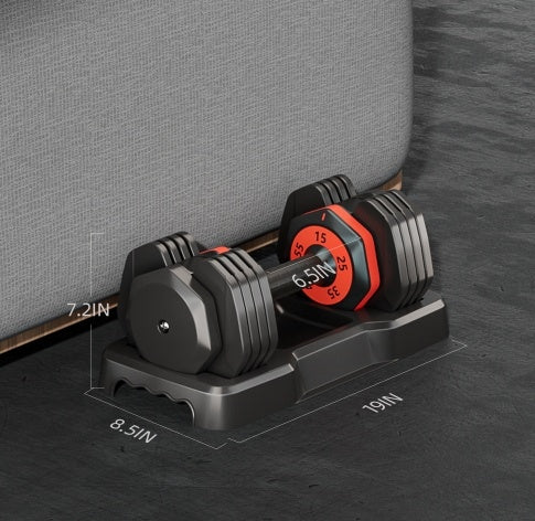 Adjustable Dumbbell Set, 10 In 1 Free Dumbbell For Men And Women, Black Dumbbell For Home Gym, Full Body Workout Fitness, Fast Adjust By Turning Handle 10 Gears55 LB - Fashion-booth