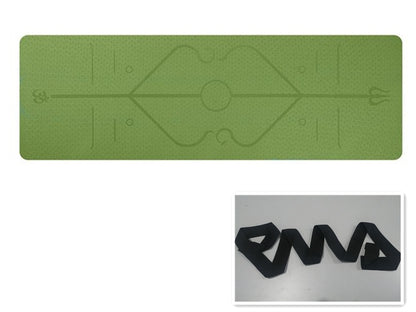 Non Slip TPE Yoga Mat Position Line Beginner - Fashion-booth