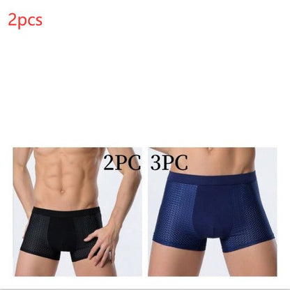 Ice silk men's underwear mesh boxer - Fashion-booth