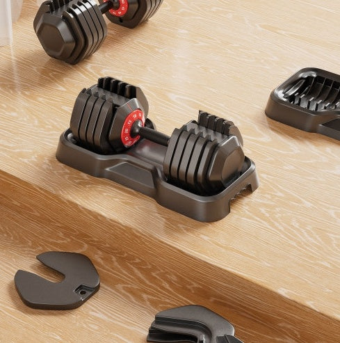 Adjustable Dumbbell Set, 10 In 1 Free Dumbbell For Men And Women, Black Dumbbell For Home Gym, Full Body Workout Fitness, Fast Adjust By Turning Handle 10 Gears55 LB - Fashion-booth