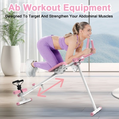 4-in-1 Ab Workout Exercise Equipment Rowing Machine Leg Press Machine Ab Glider Machine Roman Chair Fitness Equipment For Ab Workout Core Strength Training - Fashion-booth