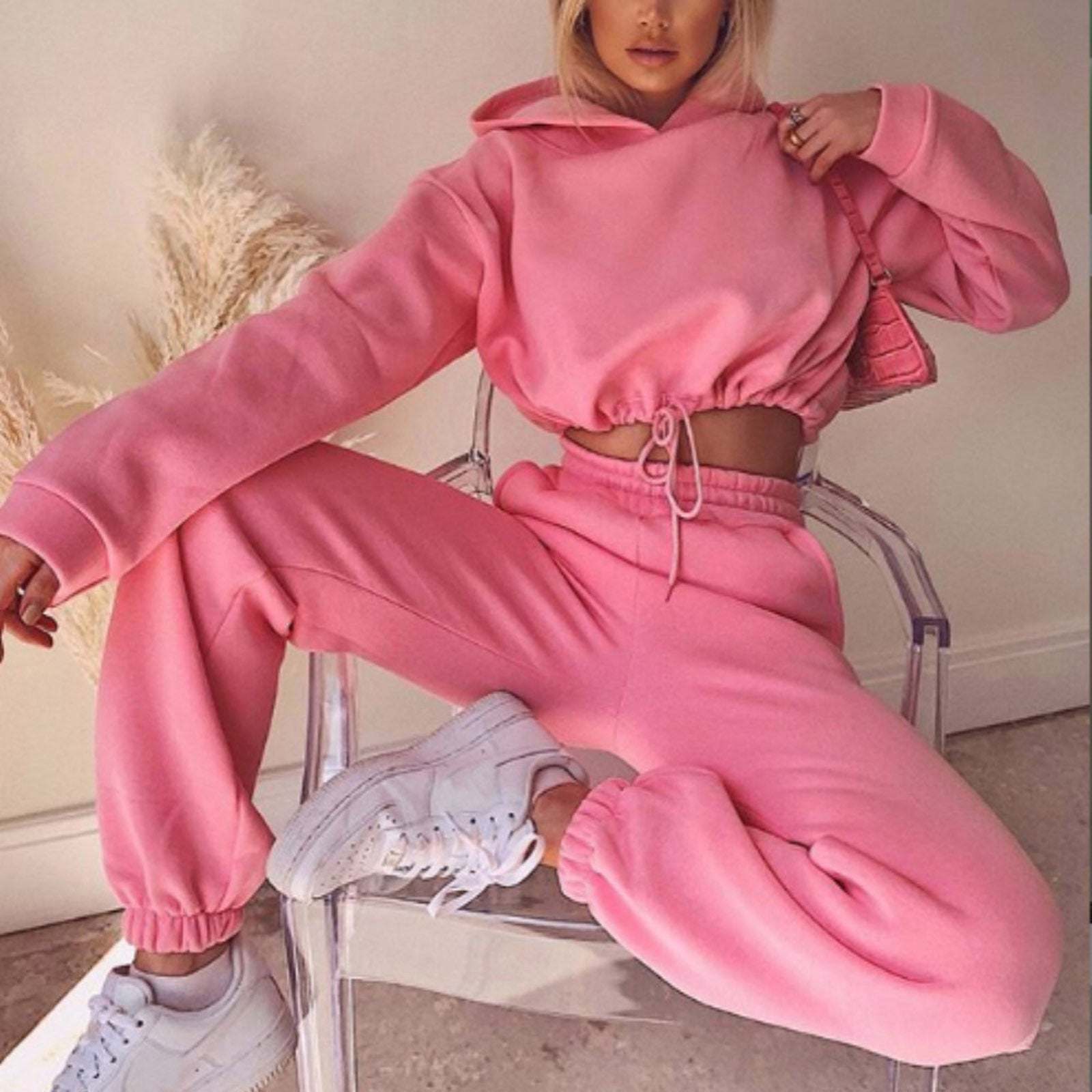 Jogging Suits For Women 2 Piece Sweatsuits Sexy Long Sleeve Hoodie Cas Women 2 Piece Sweatsuits Fashion-booth