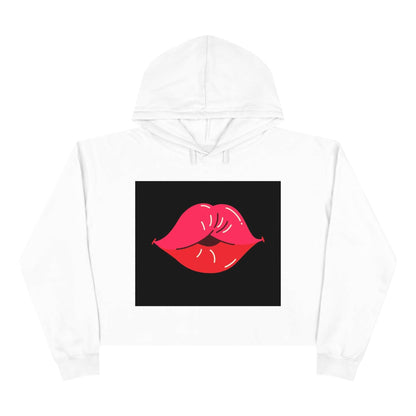 Luscious Red Lips Relaxed Fit Crop Hoodie Luscious Red Lips Relaxed Fit Crop Hoodie Fashion-booth