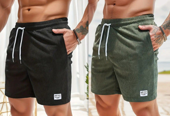 Lace-up Drawstring Shorts Summer Corduroy Sports Short Pants Mens Clot Drawstring Shorts Summer Corduroy Sports Short Pants Mens Clothing Fashion-booth