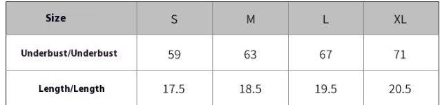 Size chart for women&