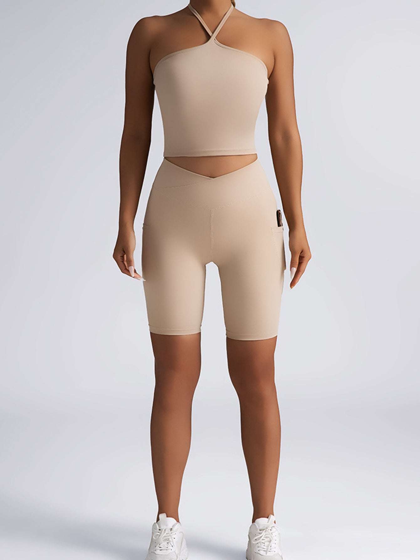 Womens Two Piece Lounge Short Sets Casual Spring Outfits With Pockets - Fashion-booth