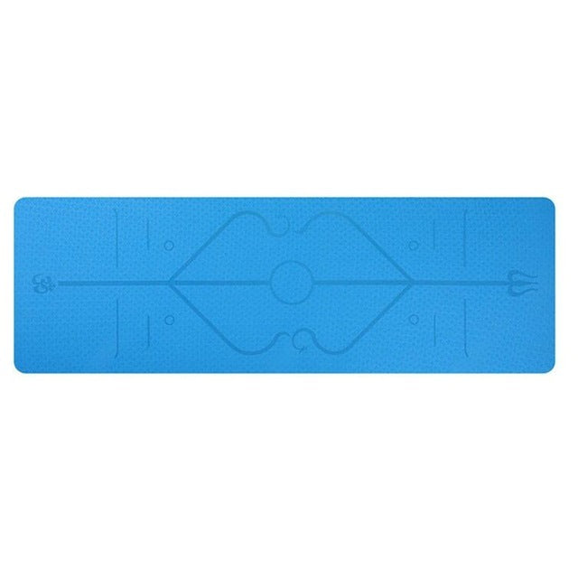 Non Slip TPE Yoga Mat Position Line Beginner - Fashion-booth