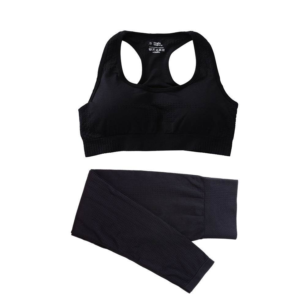 2PCS Yoga Set Women Vitality Seamless Gym Set High Waist Fitness Crop  2PCS Yoga Set Women Vitality Seamless Gym Set Fashion-booth