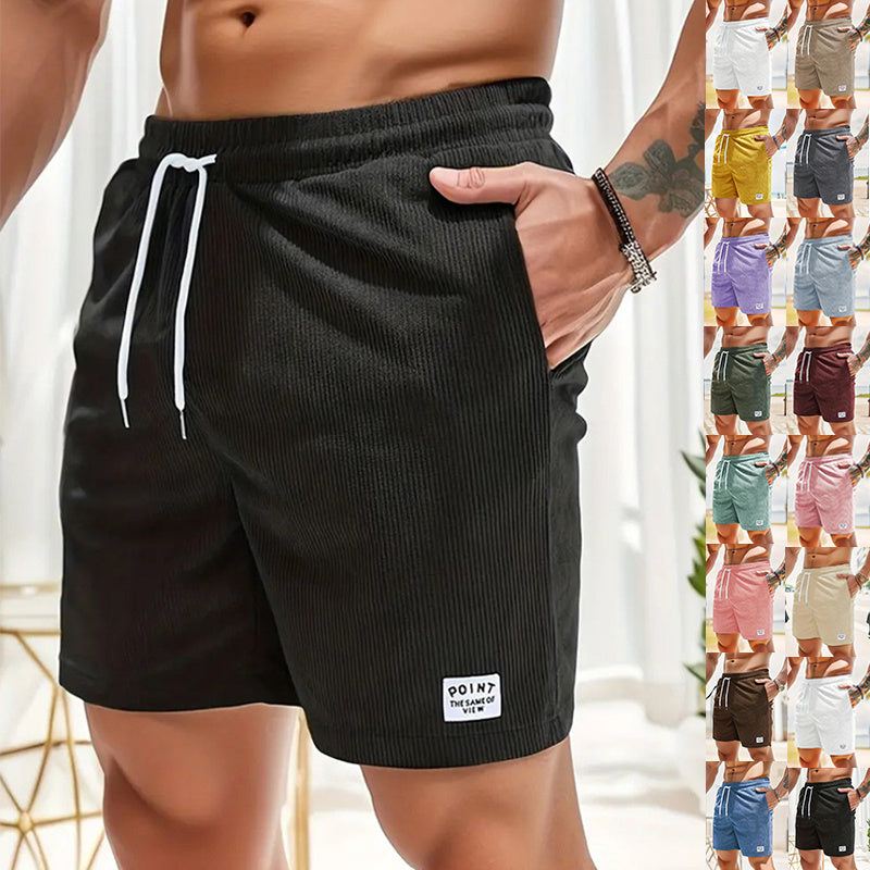 Lace-up Drawstring Shorts Summer Corduroy Sports Short Pants Mens Clot Drawstring Shorts Summer Corduroy Sports Short Pants Mens Clothing Fashion-booth