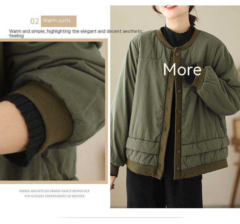 Retro Cotton Padded Thickened Cotton-padded Jacket Short Coat - Fashion-booth