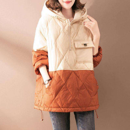 Women's Clothing Light Thin And Loose Warm Hooded Cotton Coat Jacket - Fashion-booth
