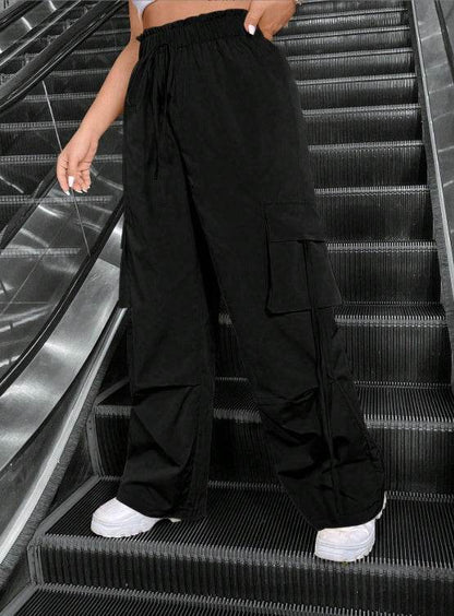 Women's Solid Color Work Pants, Personalized And Versatile, Casual And Loose Pants - Fashion-booth