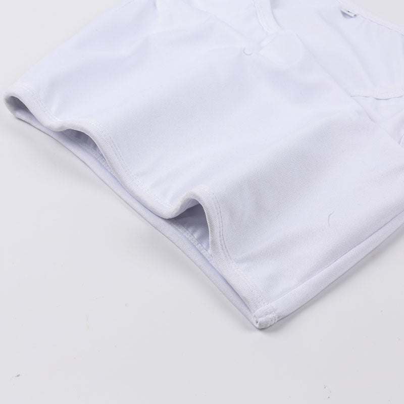 Chest Cover Men Short Front Bandage Pullover - Fashion-booth