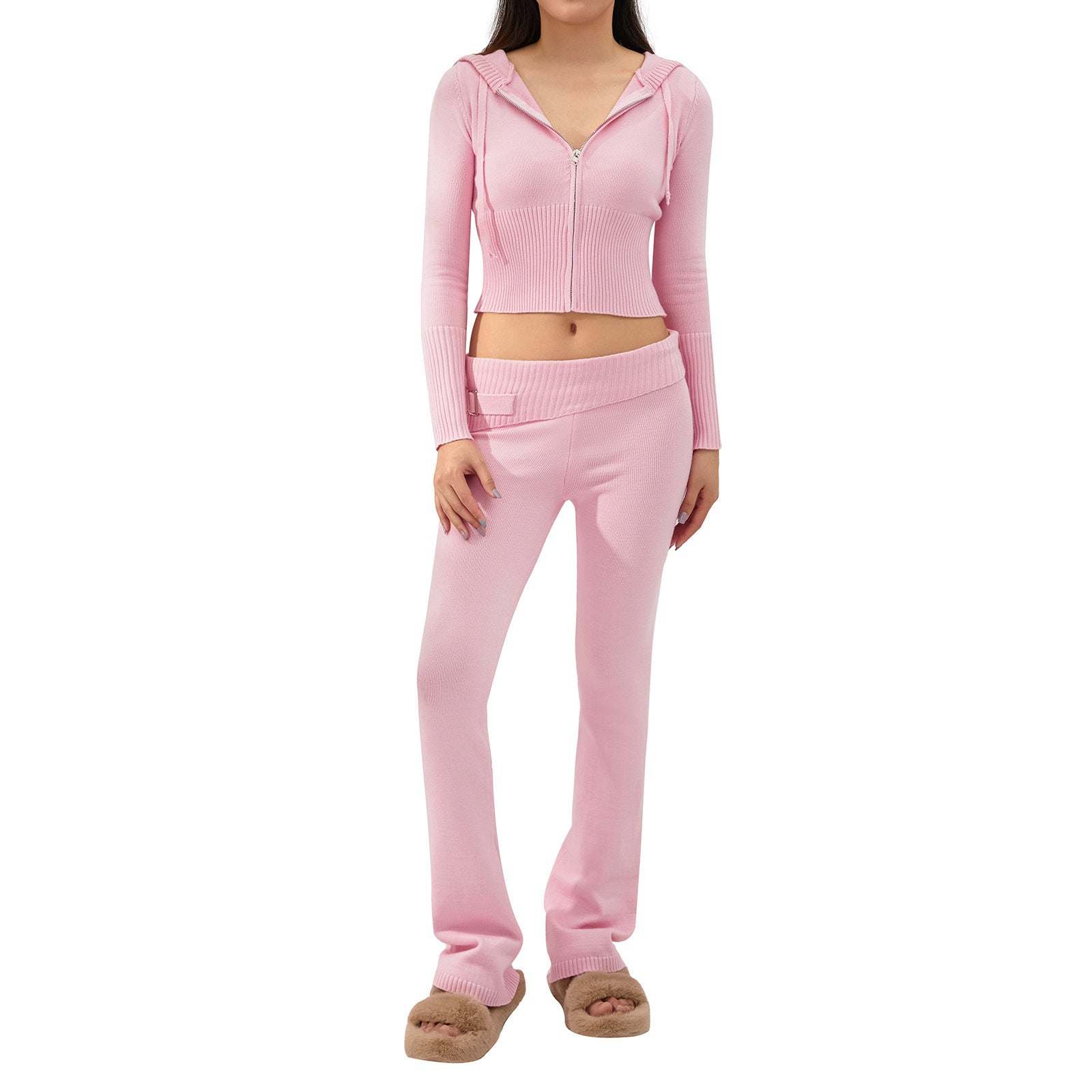 Knitted Hooded Suits Women&