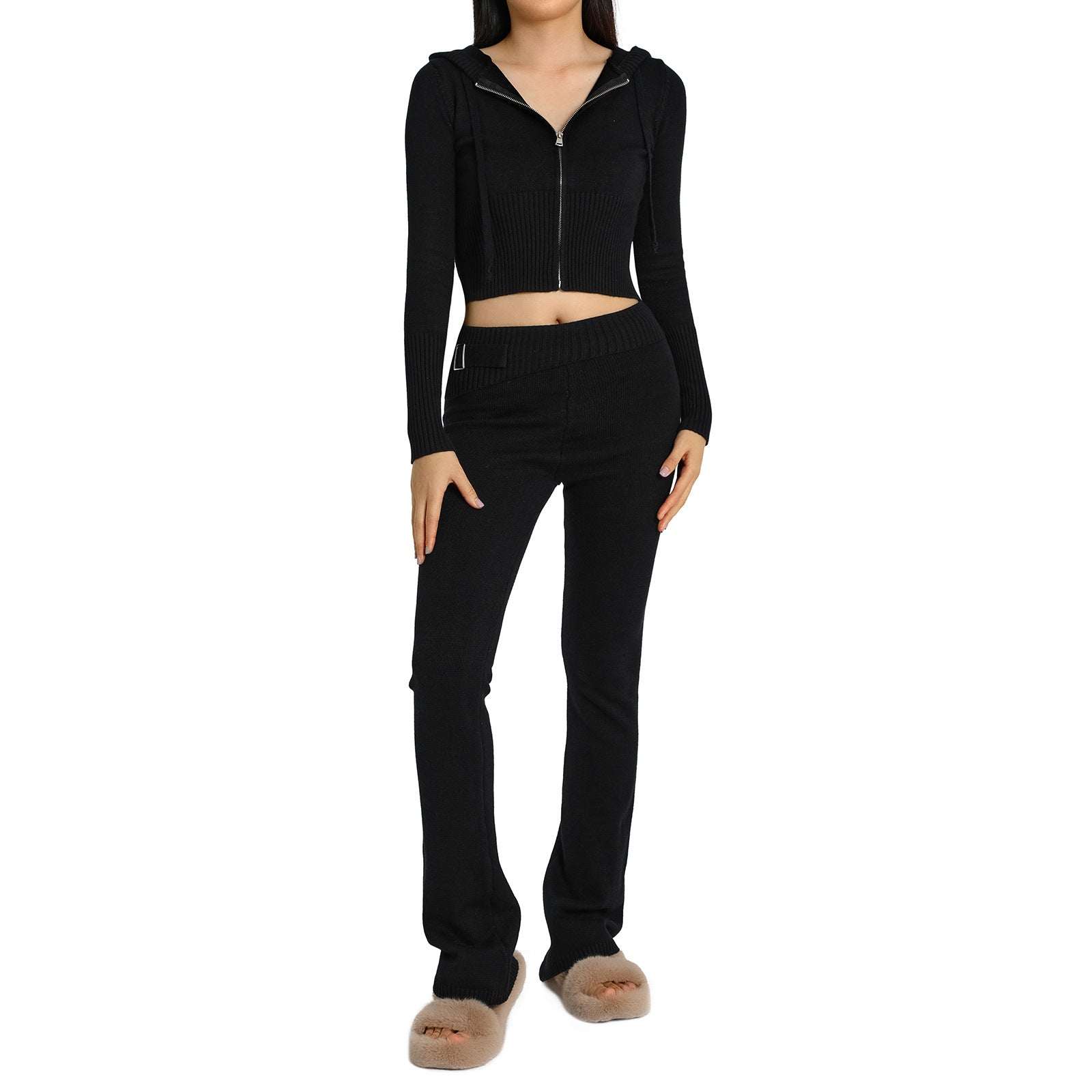 Knitted Hooded Suits Women&