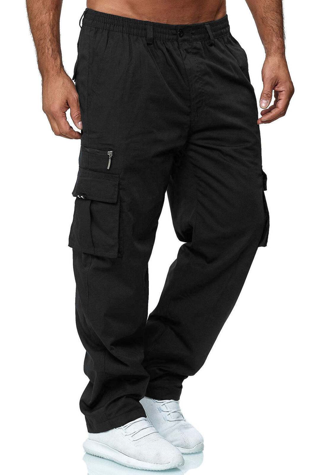 Men's Casual Multi-pocket Loose Straight Cargo Pants - Fashion-booth