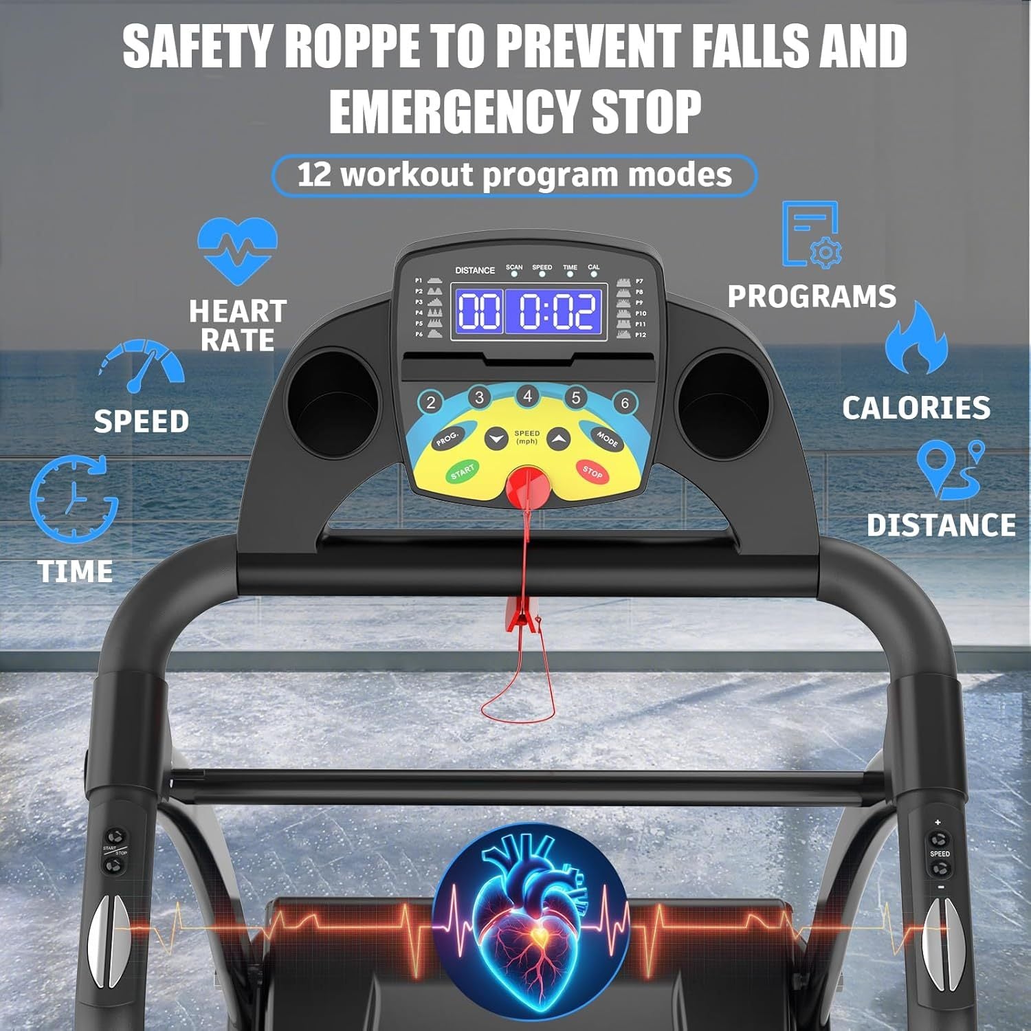 Walking Pad With Handle Bar, Foldable Treadmill 2.5HP Treadmill Under Desk 300 Lbs Capacity 2-in-1 Walking Treadmill Pad With Remote Controller For Home Office - Fashion-booth