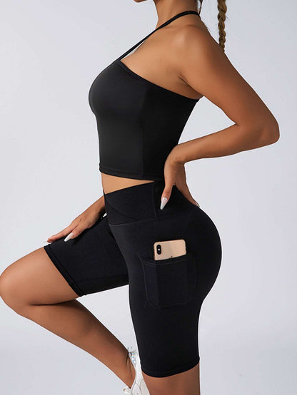 Womens Two Piece Lounge Short Sets Casual Spring Outfits With Pockets - Fashion-booth