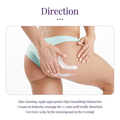 Butt lift cream application on curvy buttocks.