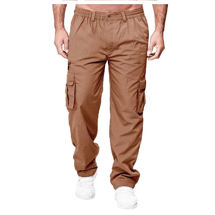 Men's Casual Multi-pocket Loose Straight Cargo Pants - Fashion-booth