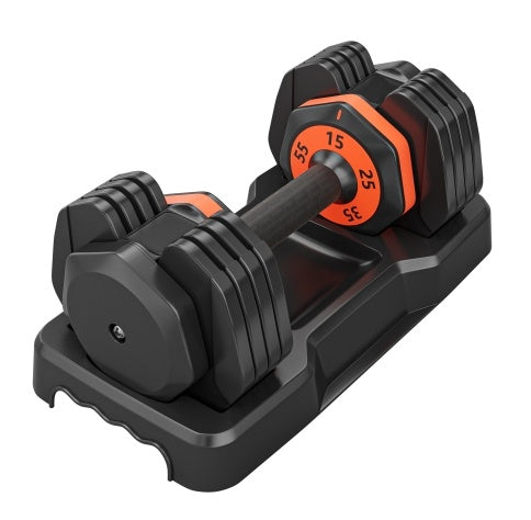 Adjustable Dumbbell Set, 10 In 1 Free Dumbbell For Men And Women, Black Dumbbell For Home Gym, Full Body Workout Fitness, Fast Adjust By Turning Handle 10 Gears55 LB - Fashion-booth