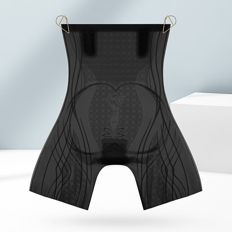 Seamless body shaping butt-lift underwear in elegant black.