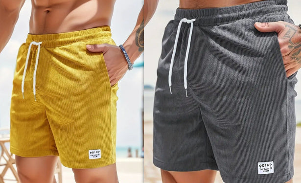 Lace-up Drawstring Shorts Summer Corduroy Sports Short Pants Mens Clot Drawstring Shorts Summer Corduroy Sports Short Pants Mens Clothing Fashion-booth