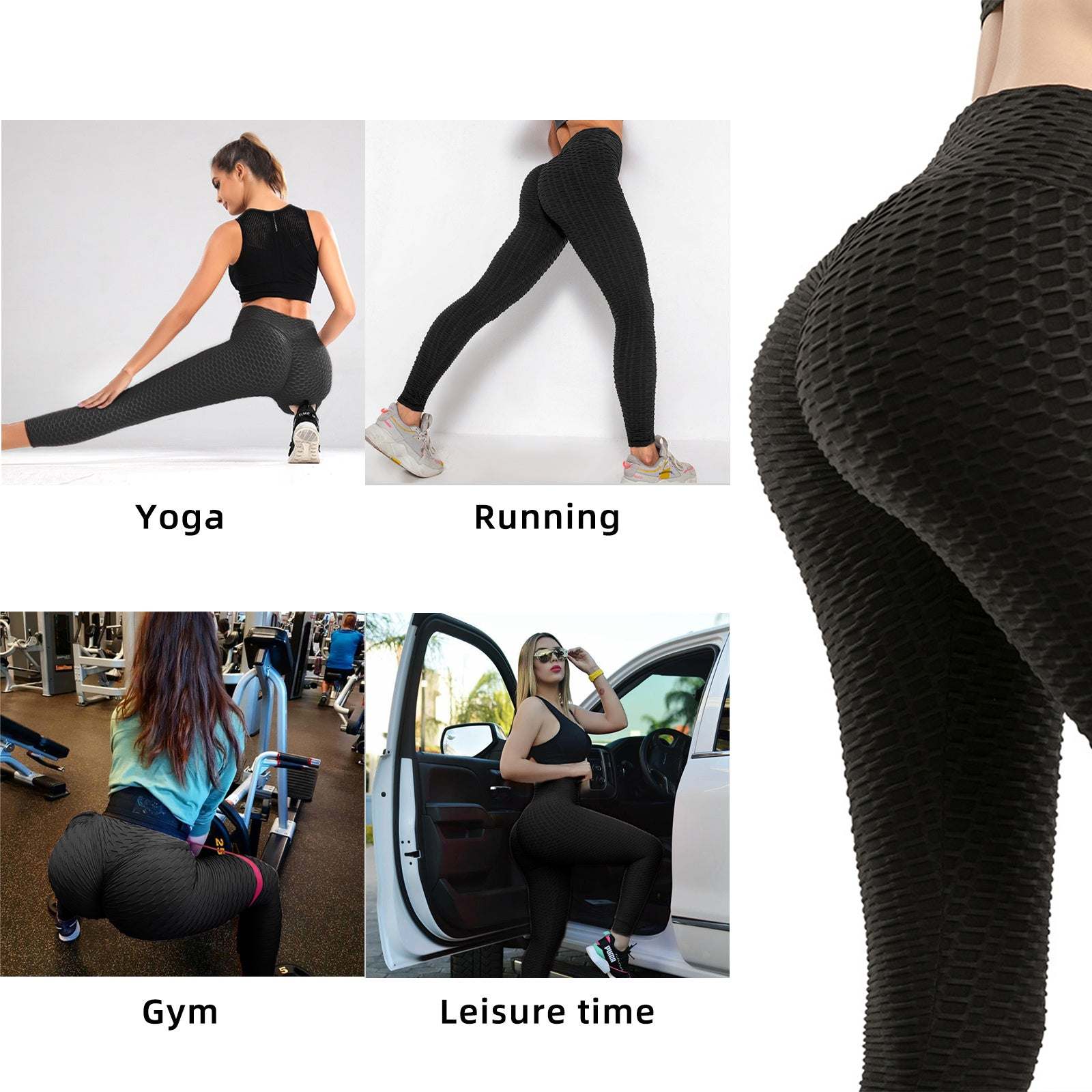 Women TIK Tok Leggings Bubble Textured Leggings Butt Lifting Yoga Pant Women TIK Tok Leggings Bubble Textured Leggings Butt Lifting Yoga Pants Black Amazon Banned Fashion-booth