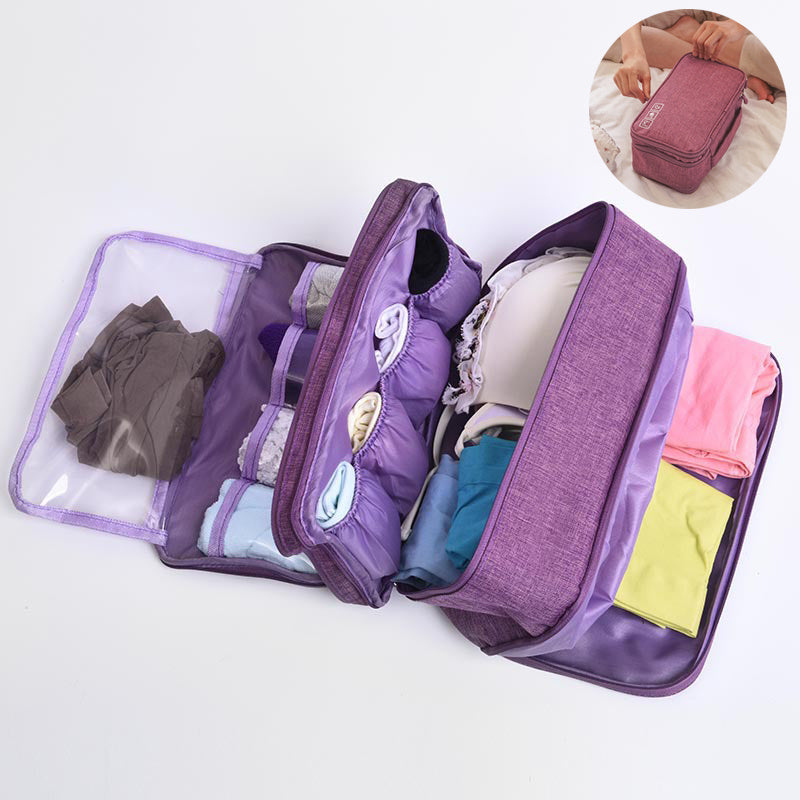 Travel Makeup Bags Women Multi-function 3-shelf Underwear Storage Bag Travel Makeup Bags Women Multi-function 3-shelf Underwear Storage Bag Fashion-booth