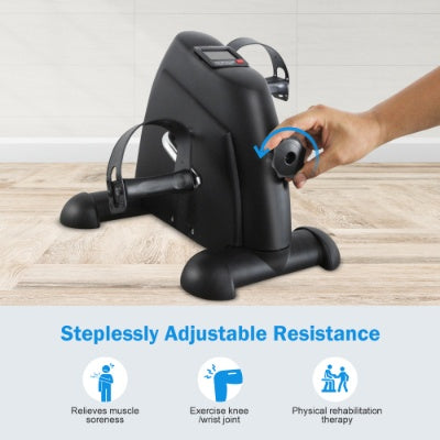Mini Exercise Bike Rehabilitation Training Walking Machine Home Rehabilitation Maximum Weight 120KG With Electronic Display And Instep Restraint Strap - Fashion-booth