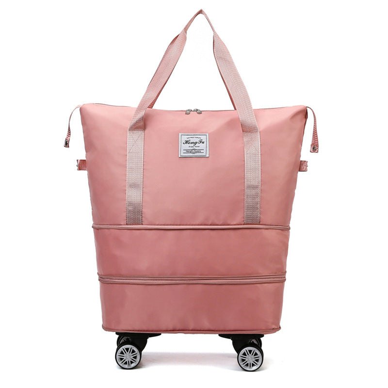 New Universal Wheel Travel Bag With Double-layer Dry And Wet Separatio Universal Wheel Travel Bag Fashion-booth