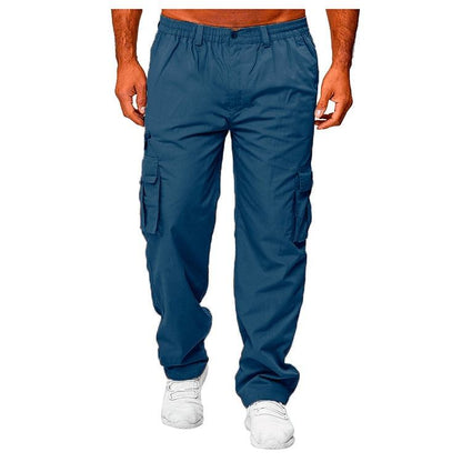 Men's Casual Multi-pocket Loose Straight Cargo Pants - Fashion-booth