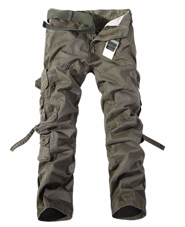 Men's Multi-pocket Cargo Pants Washed Hot Sale Cargo Pants - Fashion-booth
