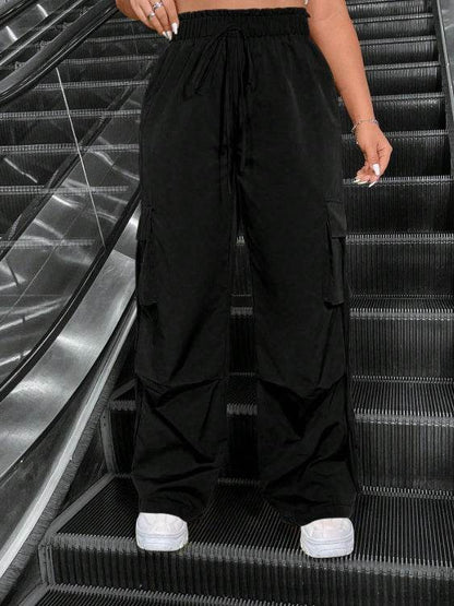 Women's Solid Color Work Pants, Personalized And Versatile, Casual And Loose Pants - Fashion-booth
