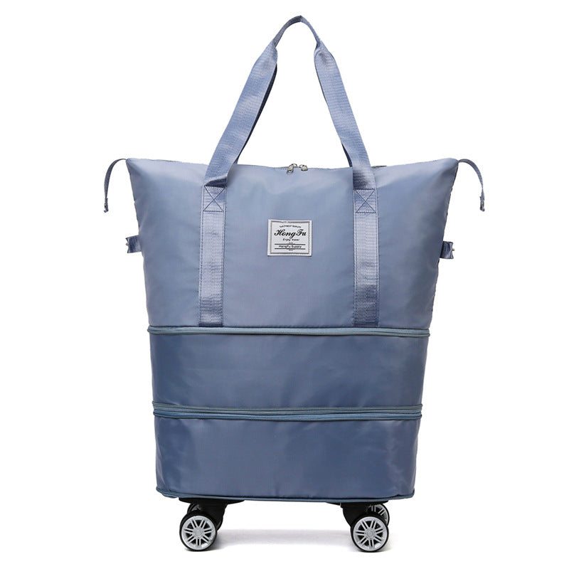 New Universal Wheel Travel Bag With Double-layer Dry And Wet Separatio Universal Wheel Travel Bag Fashion-booth